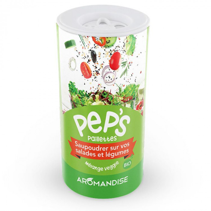 Pep’s Paillettes salades et légumes - mélange veggie- aromandise - face