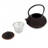 Théière Sui - Théière fonte - Noire et Bronze - Aromandise - contenu  