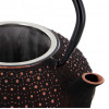 Théière Sui - Théière fonte - Noire et Bronze - Aromandise - détail filtre 