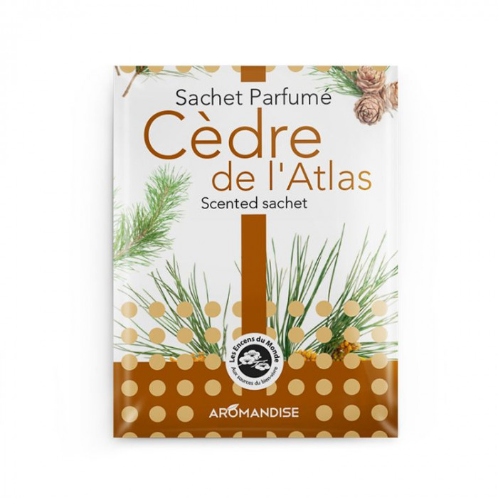 Sachet parfumé - Cèdre de l'atlas - Aromandise - packaging