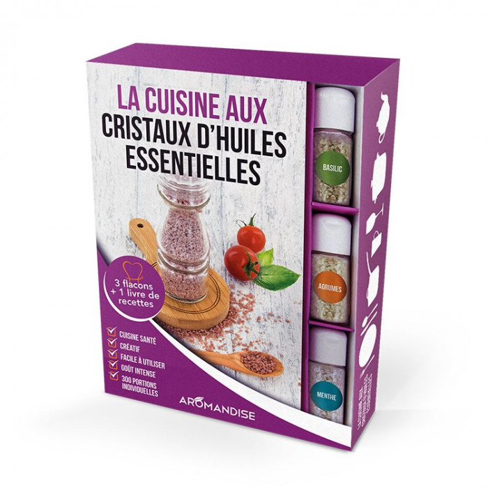 Coffret Cristaux d'Huiles Essentielles - Cristaux d'Huiles Essentielles à cuisiner - Aromandise - produit