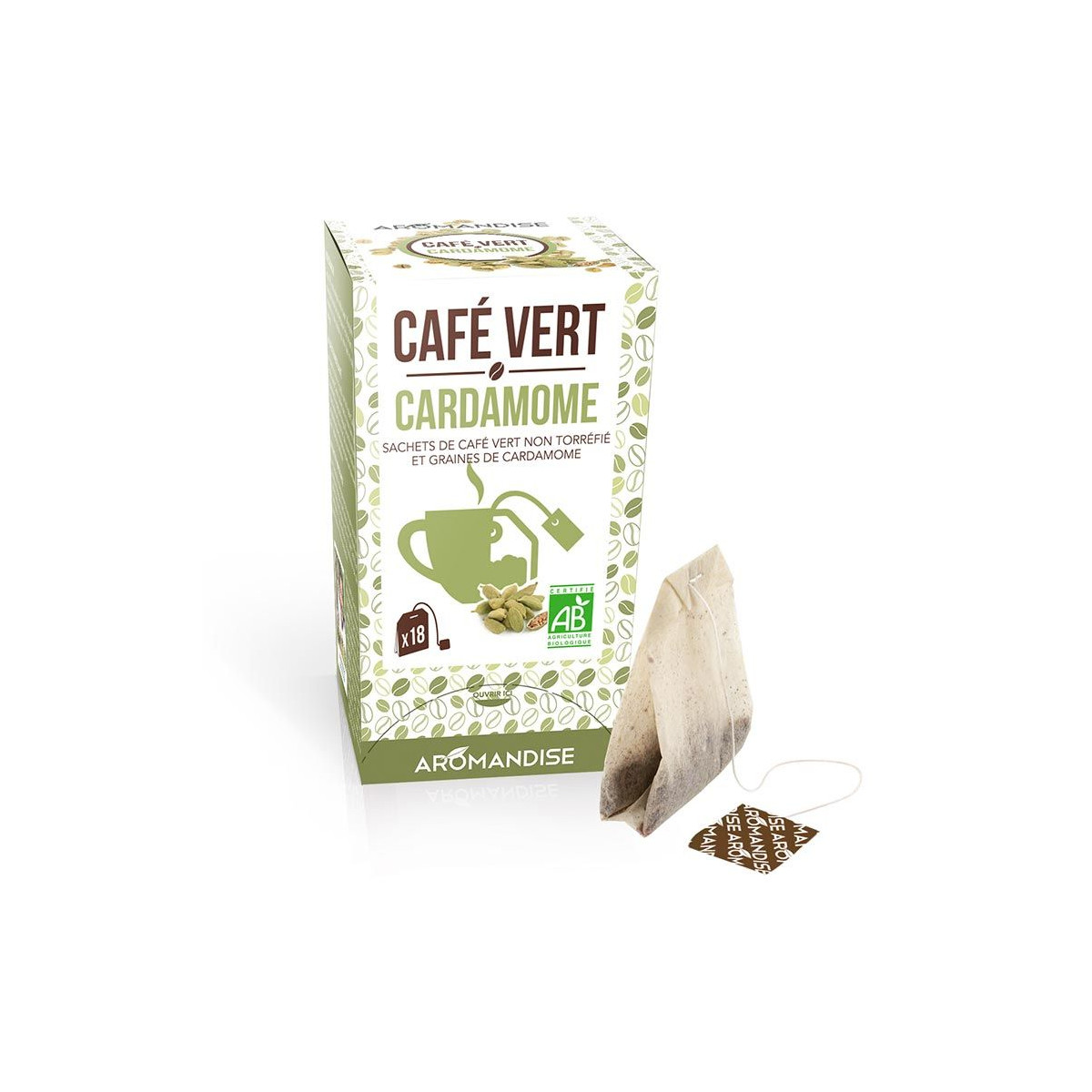 Café vert cardamome - Aromandise - Packaging