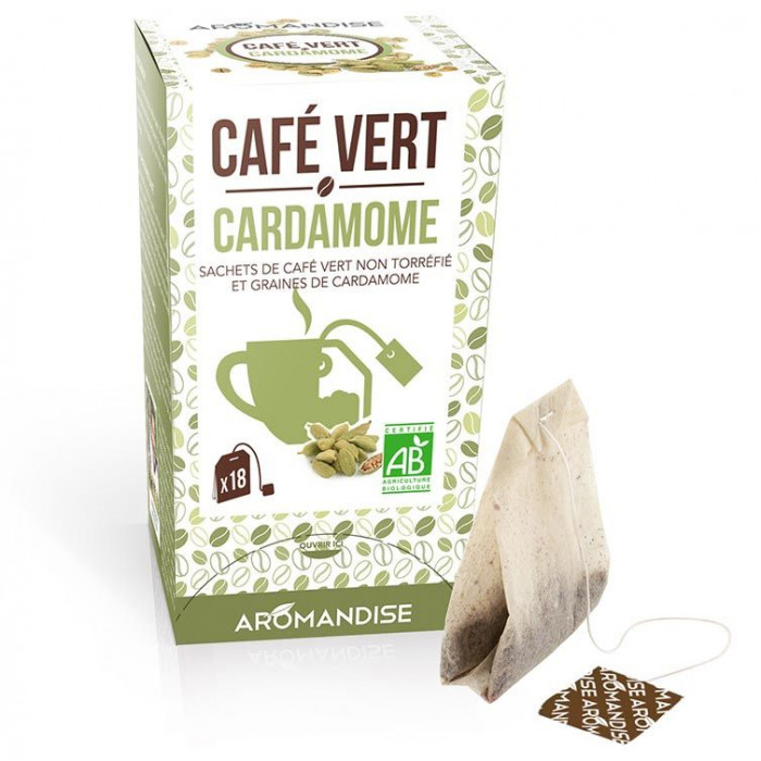Café vert cardamome - Aromandise - Packaging