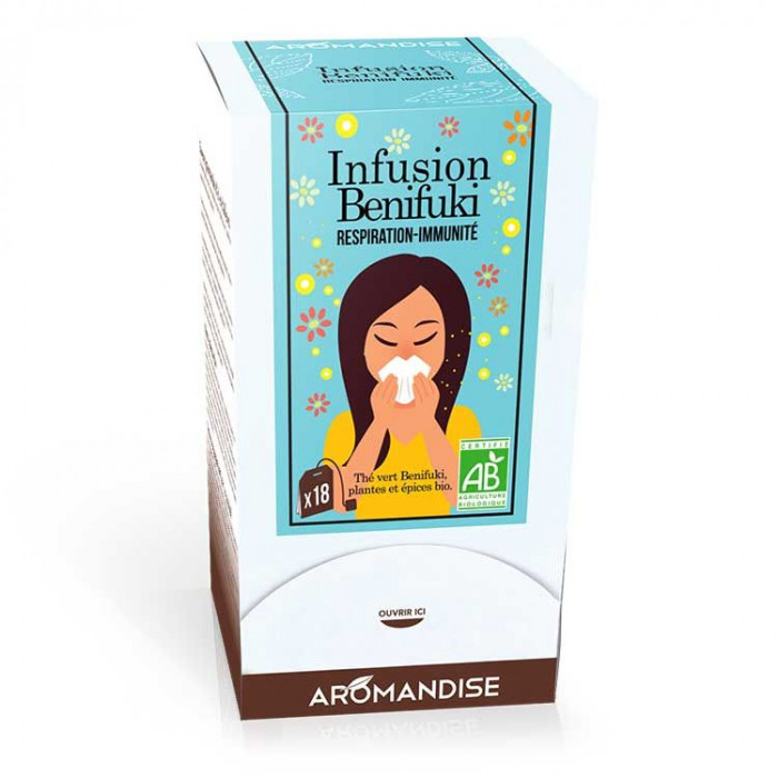 Tisane Benifuki Respiration Immunité -  Aromandise - packaging