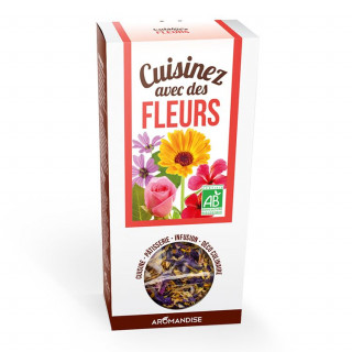 Cuisinez avec des fleurs - Fleurs à croquer - Aromandise - Packaging