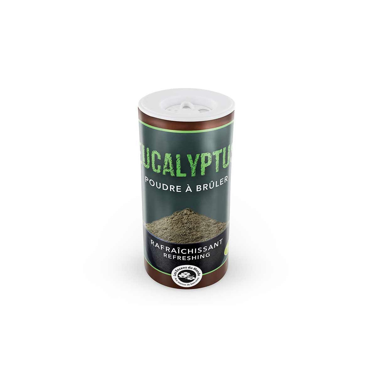 Poudre d'Eucalyptus - Les Encens du Monde - Aromandise - packaging av