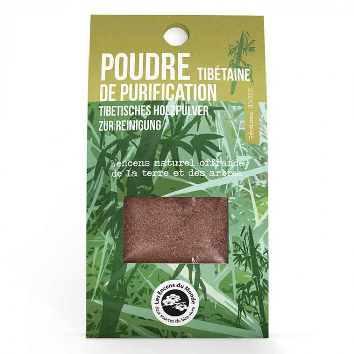Poudre de Purification Tibétaine - résines - Les Encens du Monde - Aromandise - packaging av