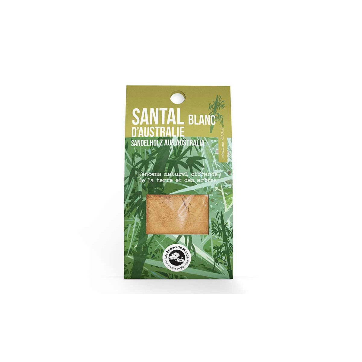 Santal Blanc Australien - résines - Les Encens du Monde - Aromandise - packaging av