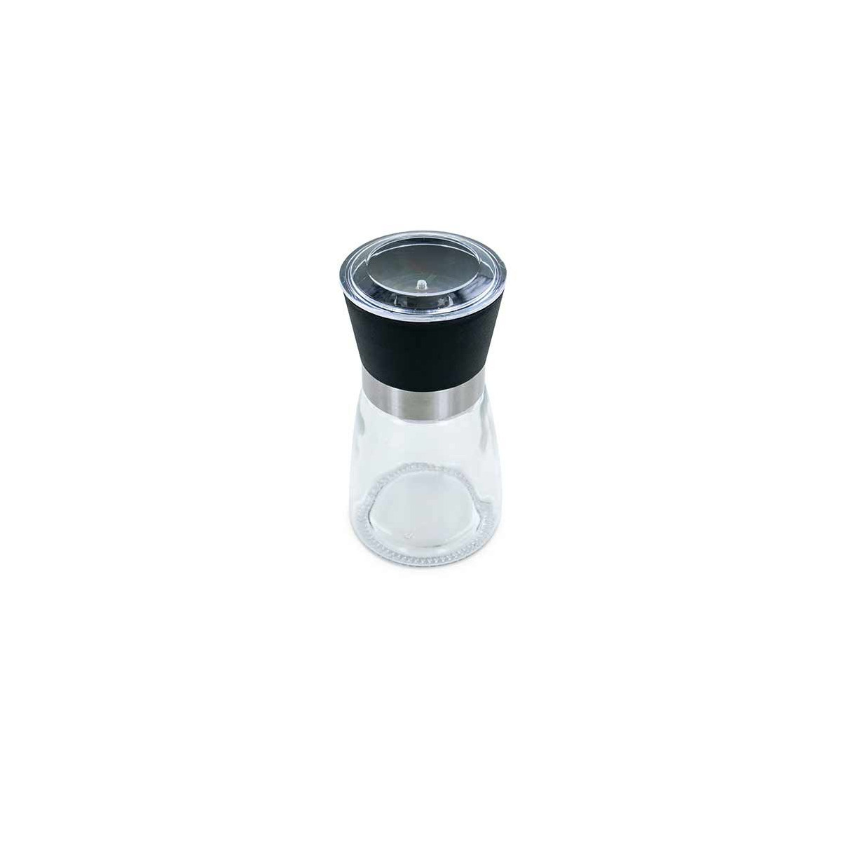 Moulin à épices en verre et céramique 140ml - face - Aromandise