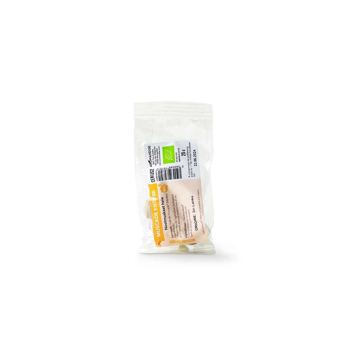 MUSCADE ENTIÈRE sachet zéro plastique - face