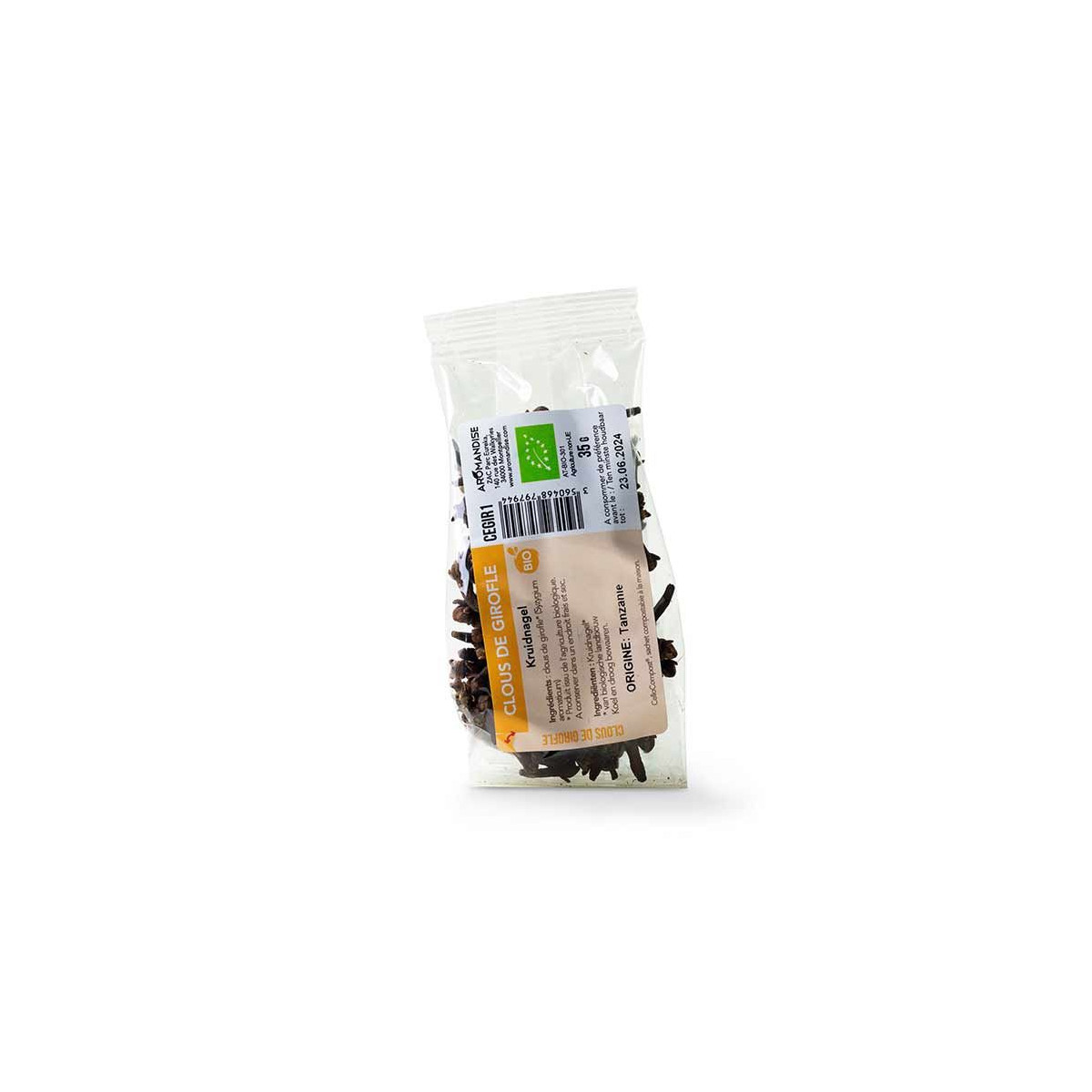 CLOUS DE GIROFLE sachet zéro plastique - face
