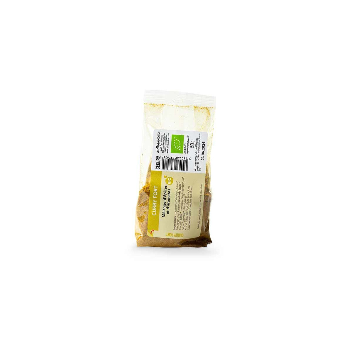 CURRY FORT sachet zéro plastique - face