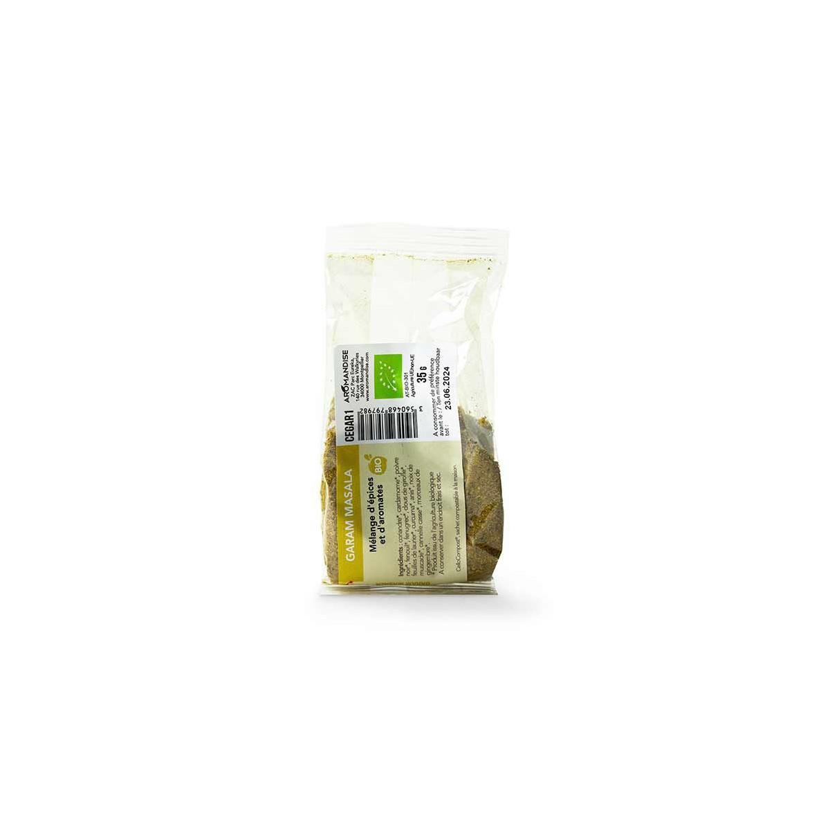 GARAM MASSALA sachet zéro plastique - face