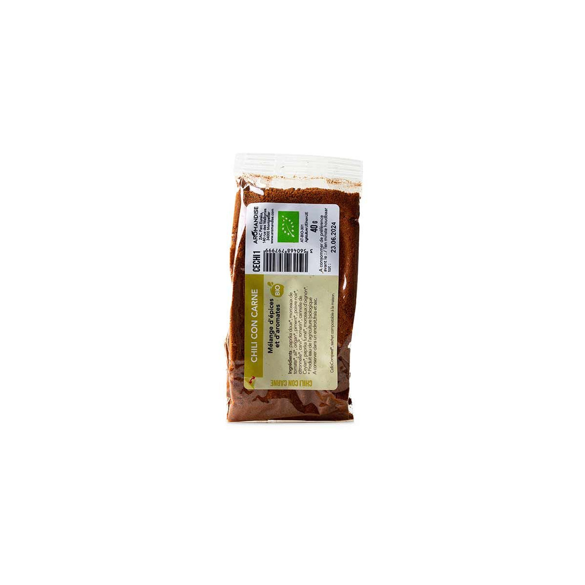 CHILI CON CARNE sachet zéro plastique - face
