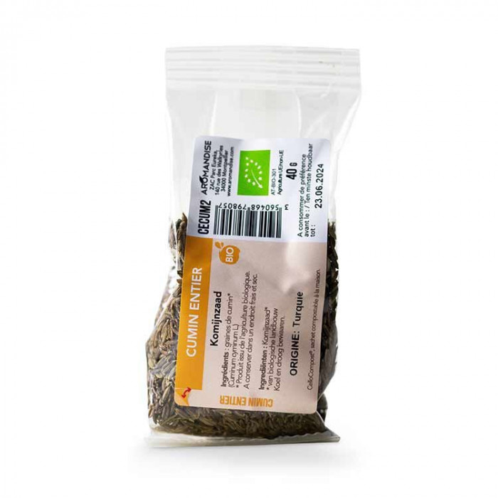 CUMIN ENTIER sachet zéro plastique - face 