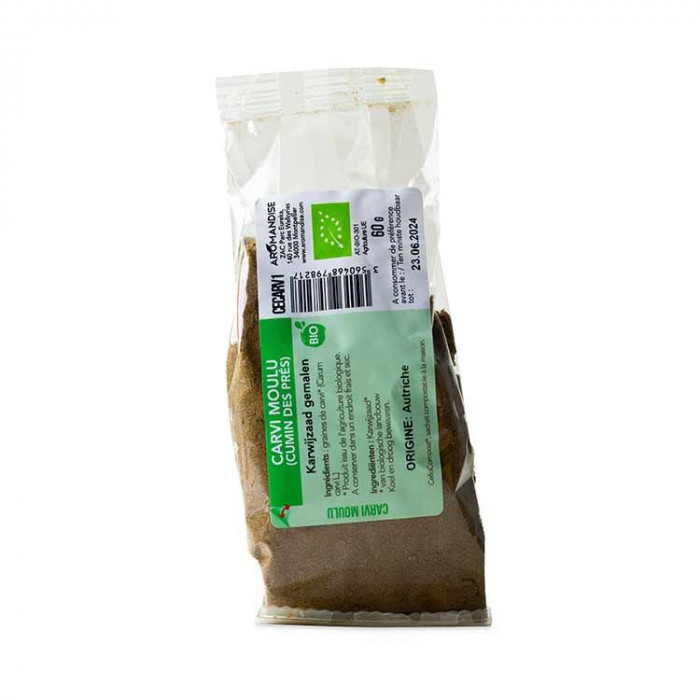 CARVI MOULU (CUMIN DES PRÉS) sachet zéro plastique - face