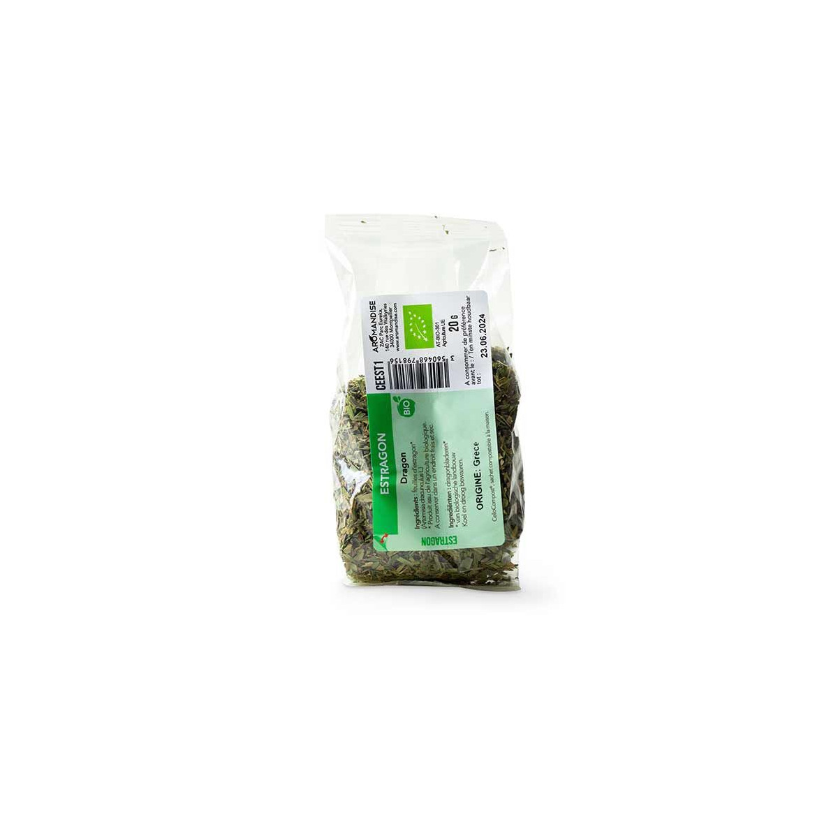 ESTRAGON sachet zéro plastique - face
