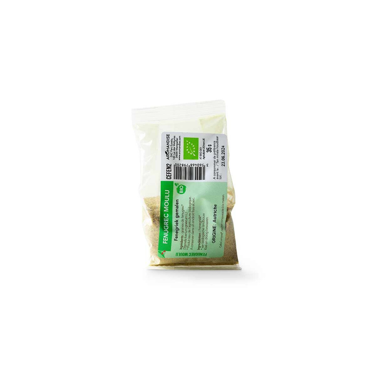 FENUGREC MOULU sachet zéro plastique - face