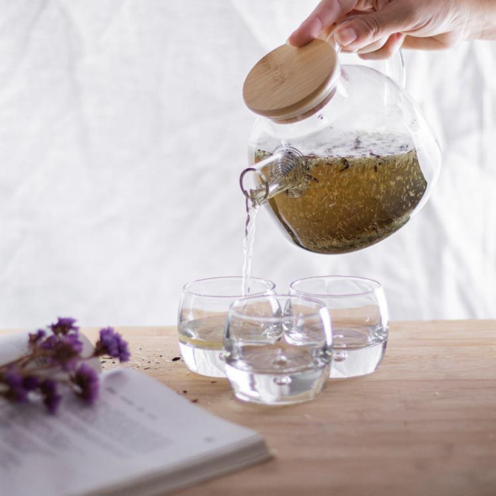 Théière en verre + Coffret 12 thés Blooming