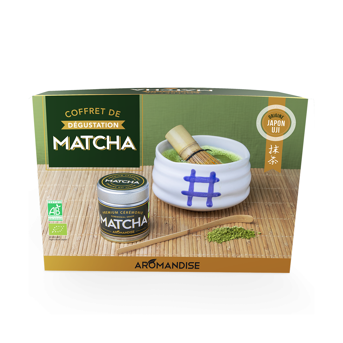 Coffret Matcha découverte Aromandise : Thés bio AROMANDISE alimentation bio  - botanic®