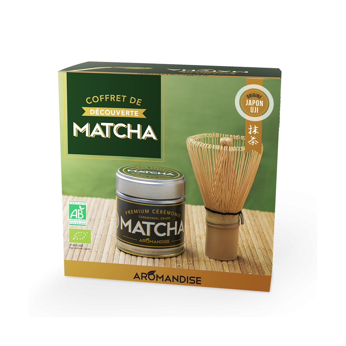 Coffret Matcha Kiku avec 30g de matcha bio premium