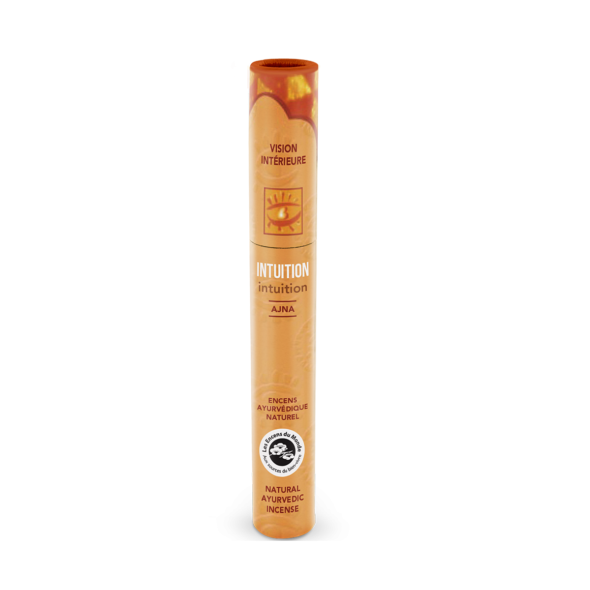 Intuition - encens ayurvédique - les encens du monde - Aromandise - packaging