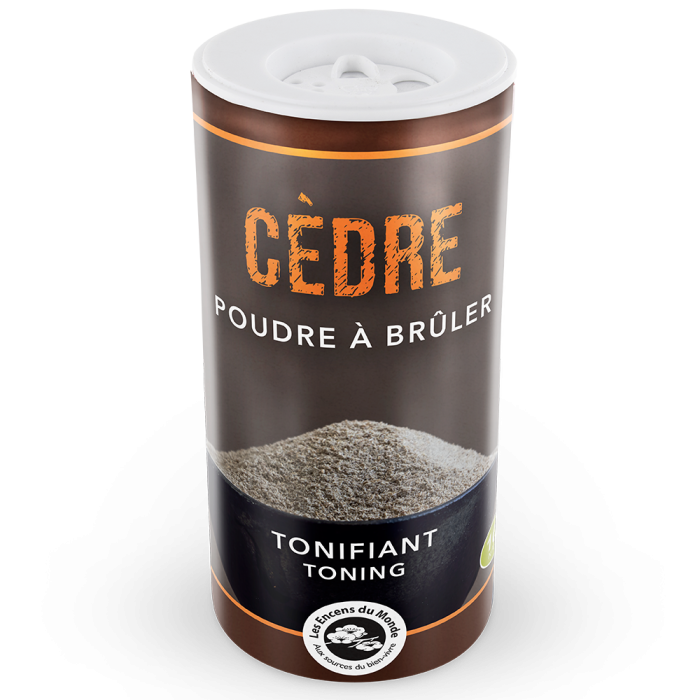 Poudre de Cèdre - Les Encens du Monde - Aromandise - packaging av