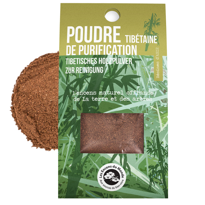 Poudre de Purification Tibétaine - résines - Les Encens du Monde - Aromandise - packaging av