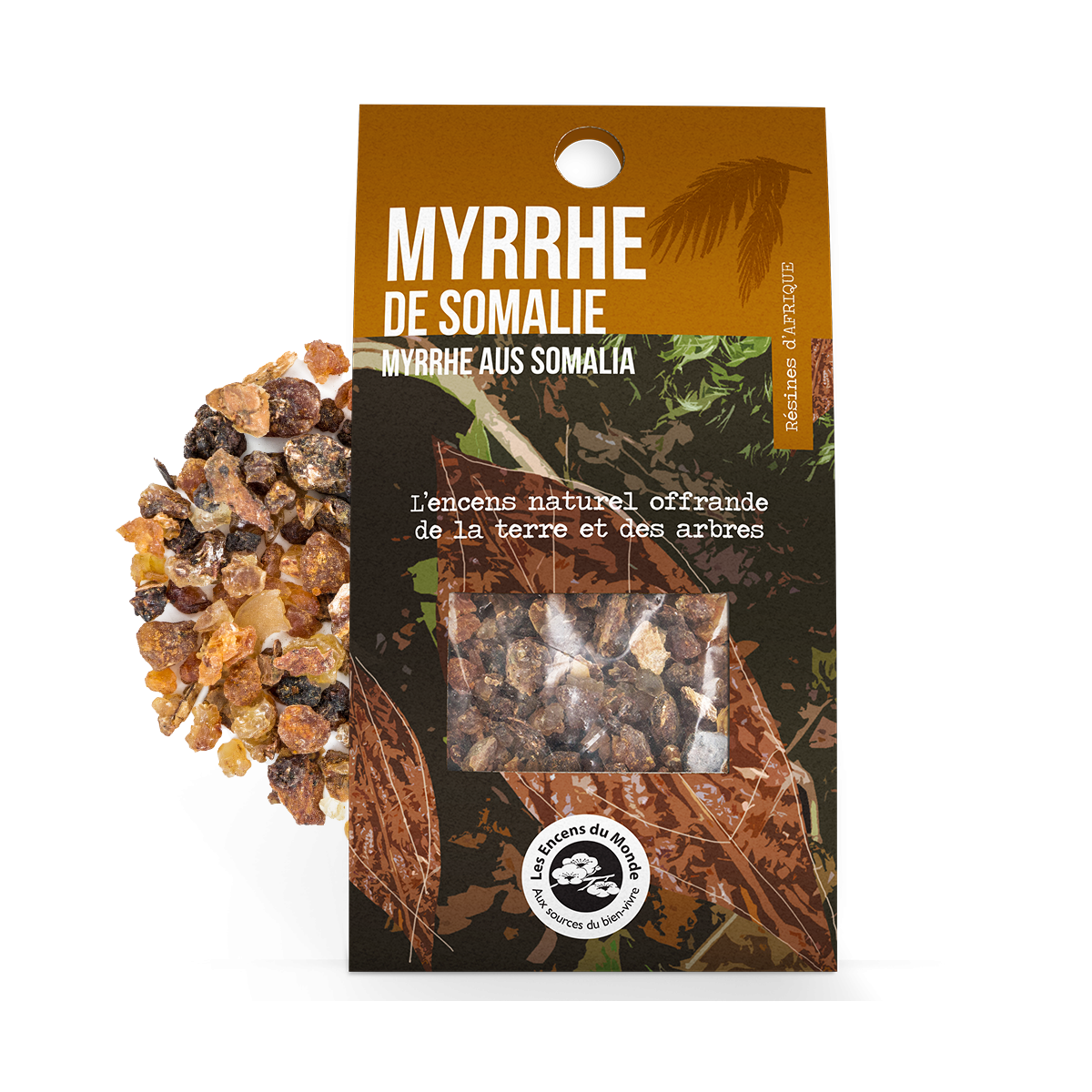 Myrrhe de Somalie - résines - Les Encens du Monde - Aromandise - packaging av