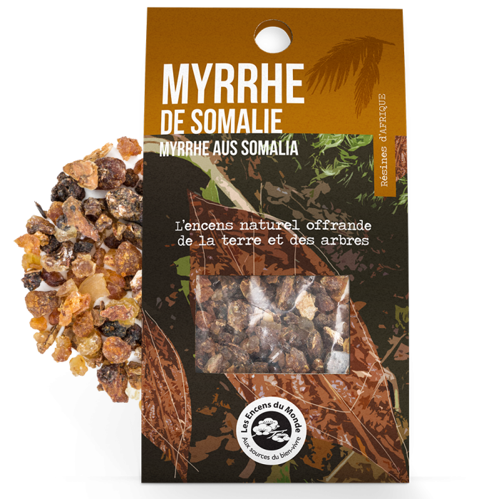 Myrrhe de Somalie - résines - Les Encens du Monde - Aromandise - packaging av