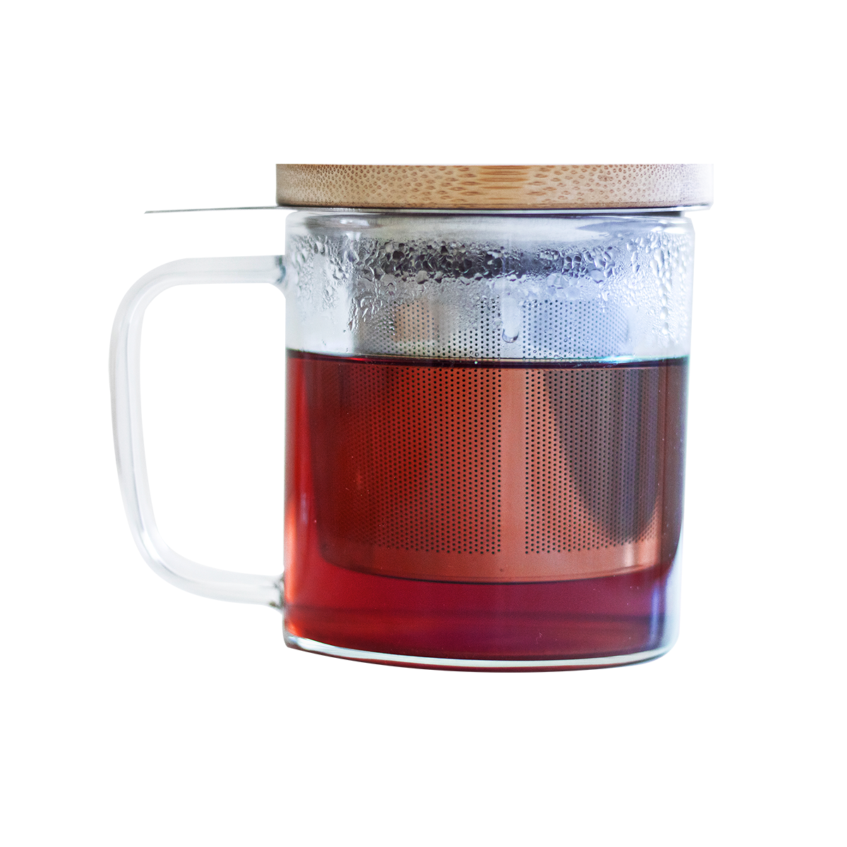 Mug verre avec filtre - face -aromandise