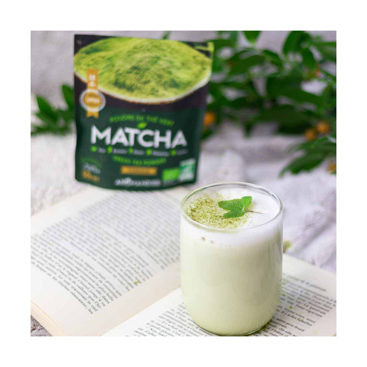Matcha thé en poudre bio 100% sac 100 gr  Sebala Fruits N°1 en Algérie  ,vente de fruits exotique et hors saison 