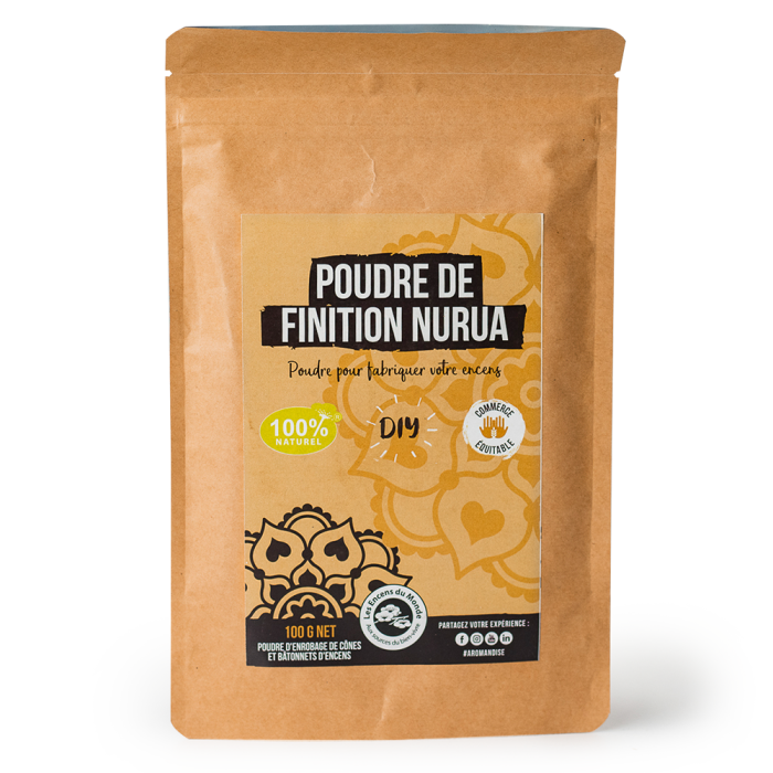 Poudre de finition nurua encens DIY - face -aromandise