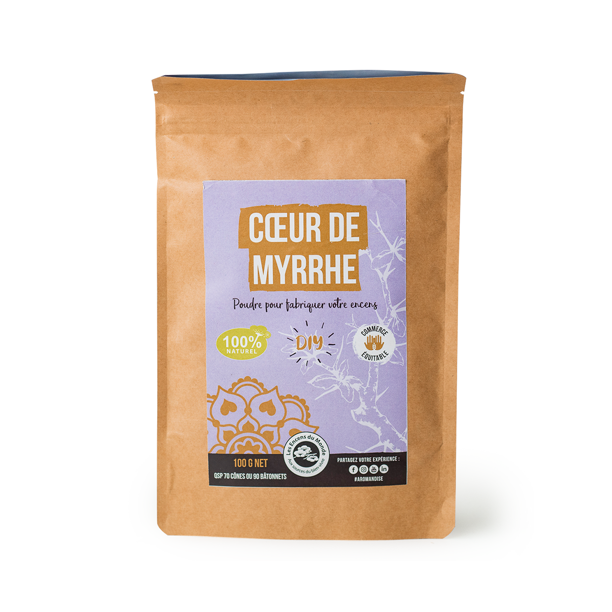 Poudre de myrrhe - encens DIY - Aromandise - face