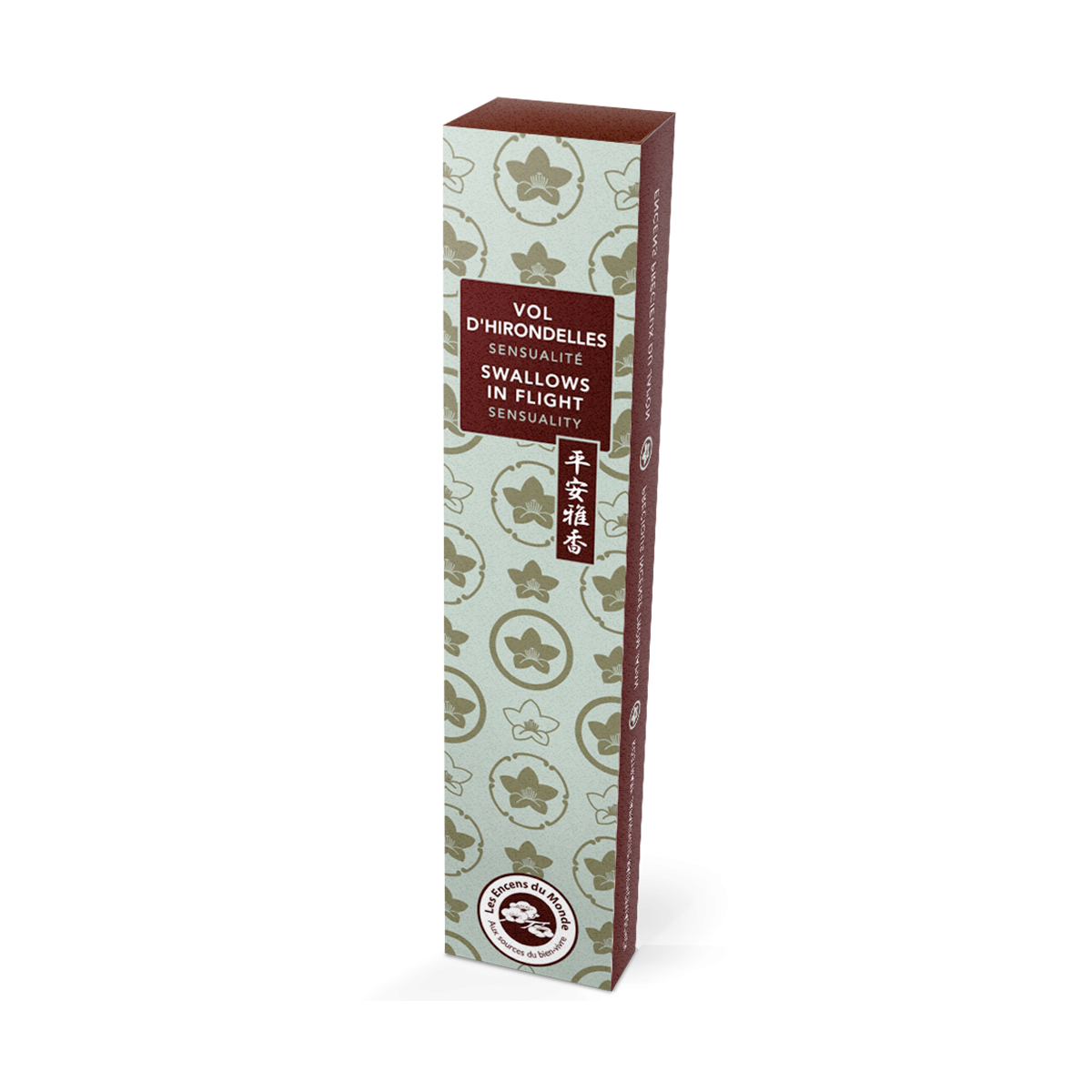 Vol d'hirondelles - Karin - Encens japonais - Les Encens du Monde - Aromandise - packaging ar