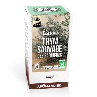 Tisane thym sauvage des garrigues - Aromandise - Packaging