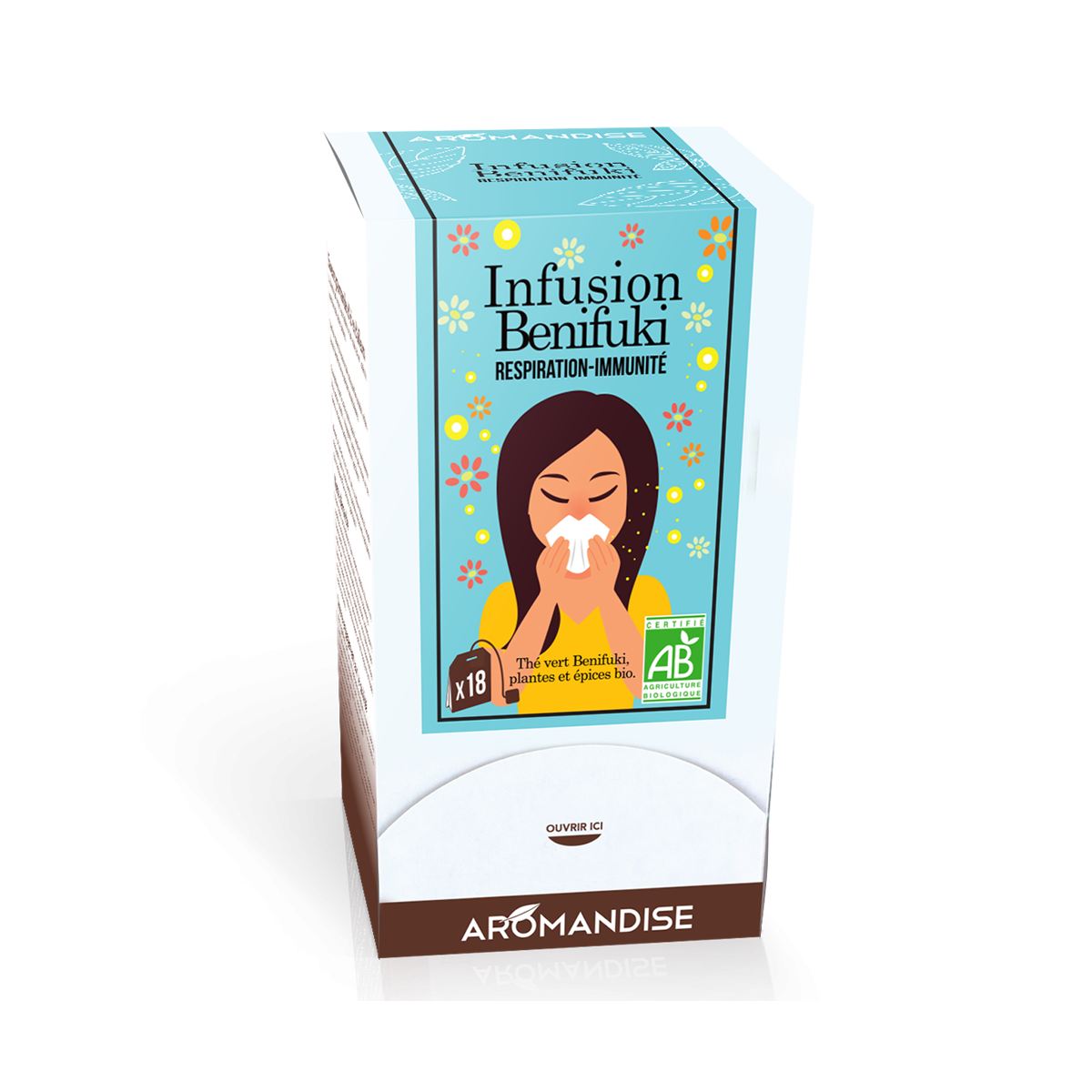 Tisane Benifuki Respiration Immunité -  Aromandise - packaging