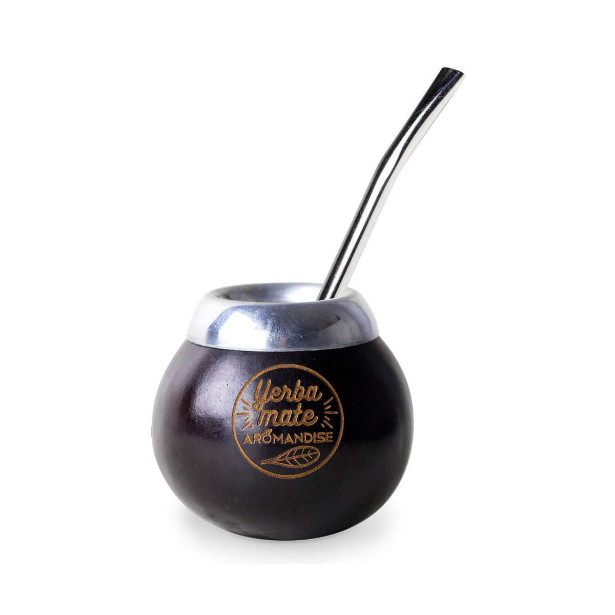 calebasse et bombilla pour maté en courge naturelle - aromandise
