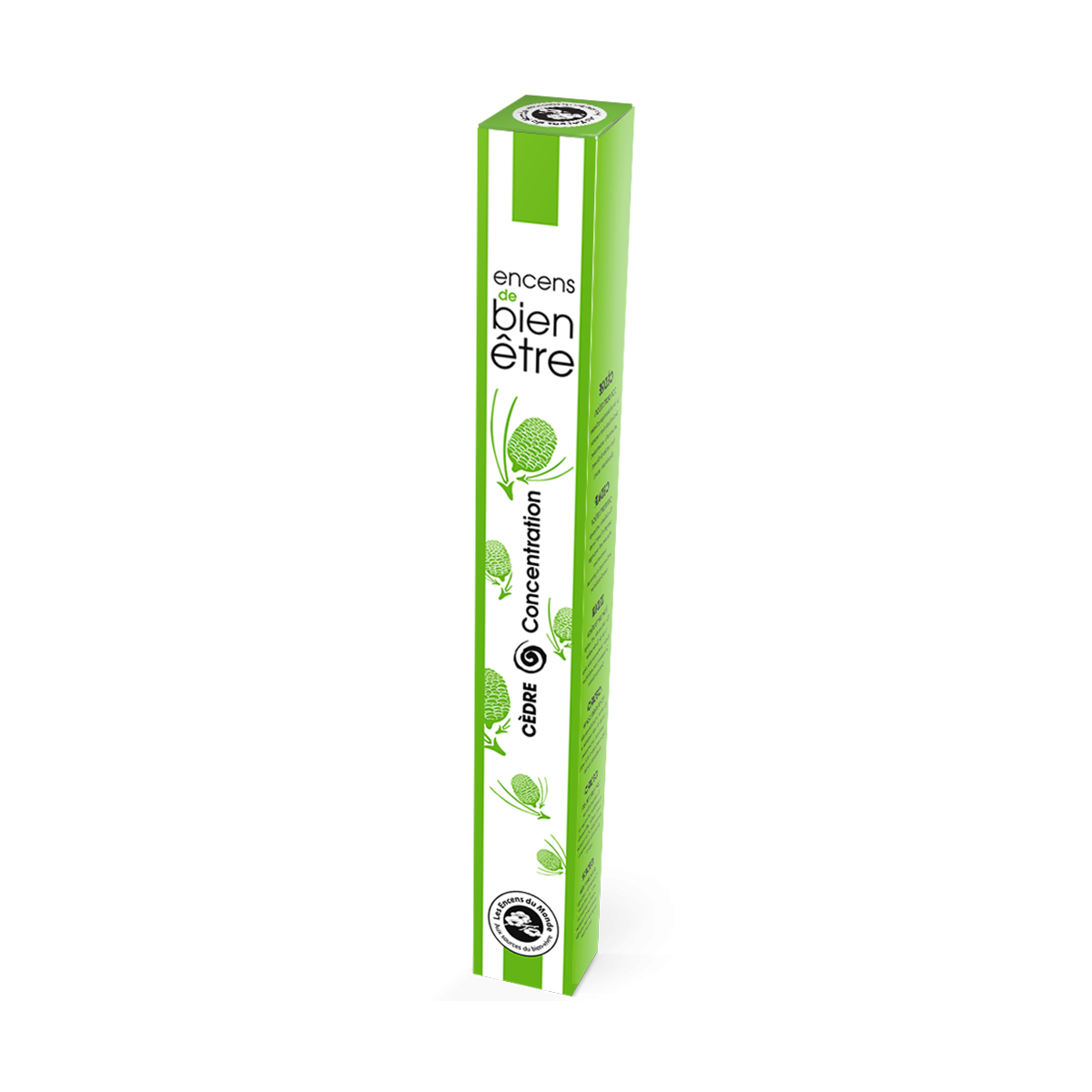 Encens Aromambiance - Cèdre - Les Encens du Monde - Aromandise - packaging av