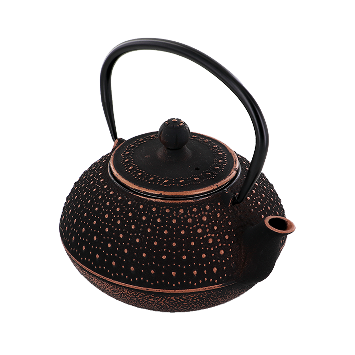 Théière Sui - Théière fonte - Noire et Bronze - Aromandise - vues 3/4
