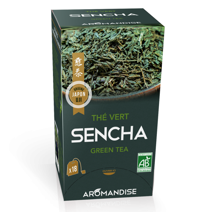 Thé vert Sencha en infusettes - face - Aromandise