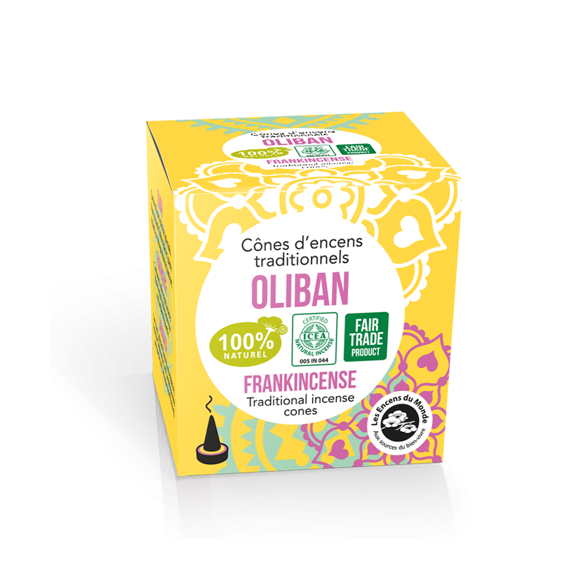 Oliban - Cônes d'encens indiens - Les Encens du Monde - Aromandise - face