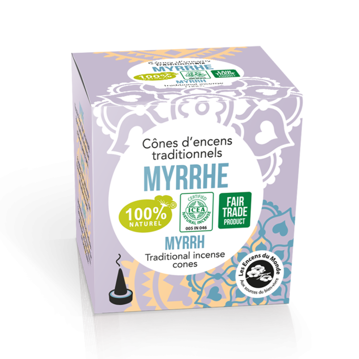 Myrrhe - Cônes encens indiens - Les Encens du Monde - Aromandise - face