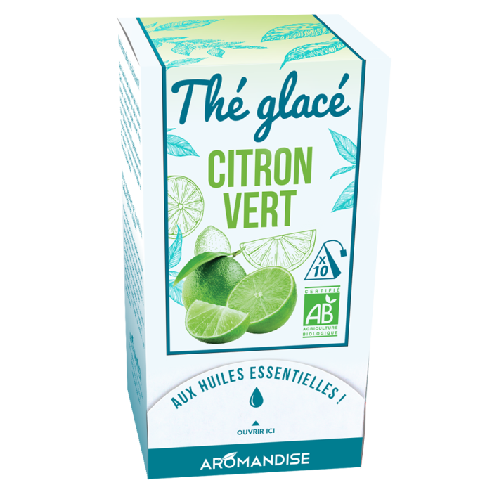 Thé Glacé - Thé vert et Citron Vert - Aromandise - packaging av
