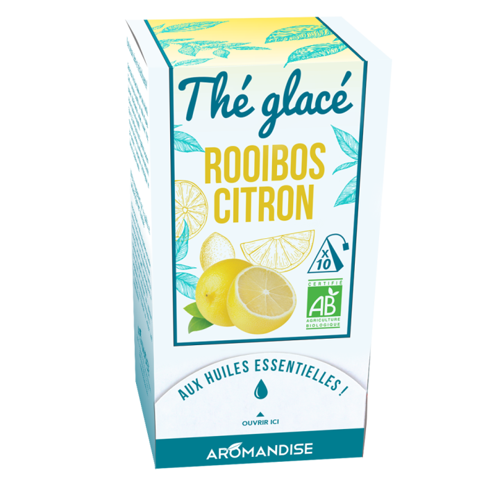 Thé glacé - Rooibos au citron - Aromandise - packaging av