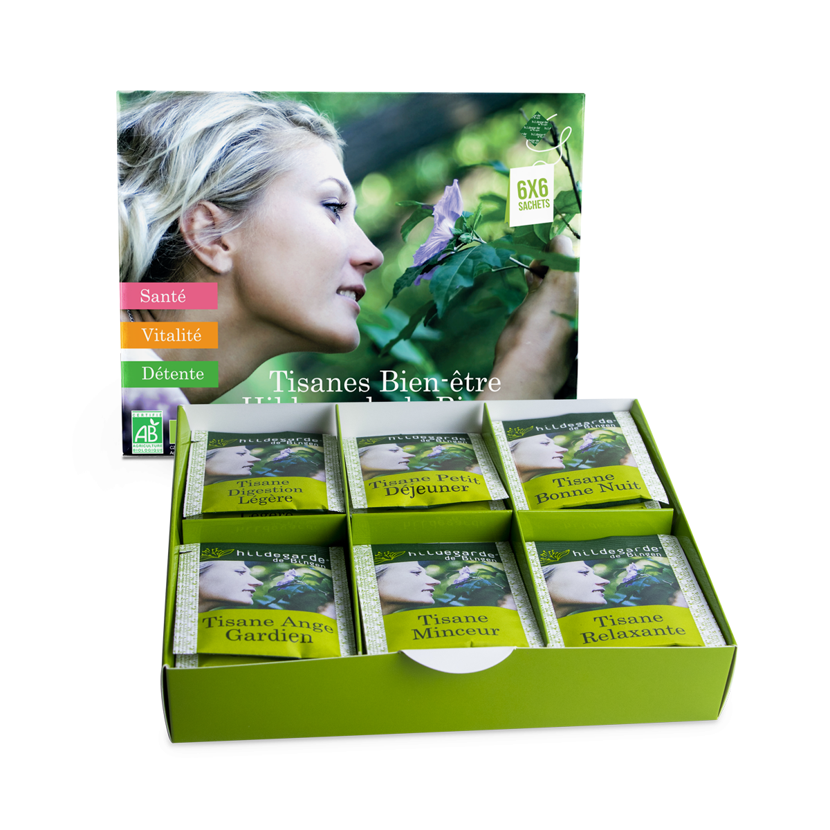 Coffret tisanes Hildegarde de Bingen - Aromandise - avant