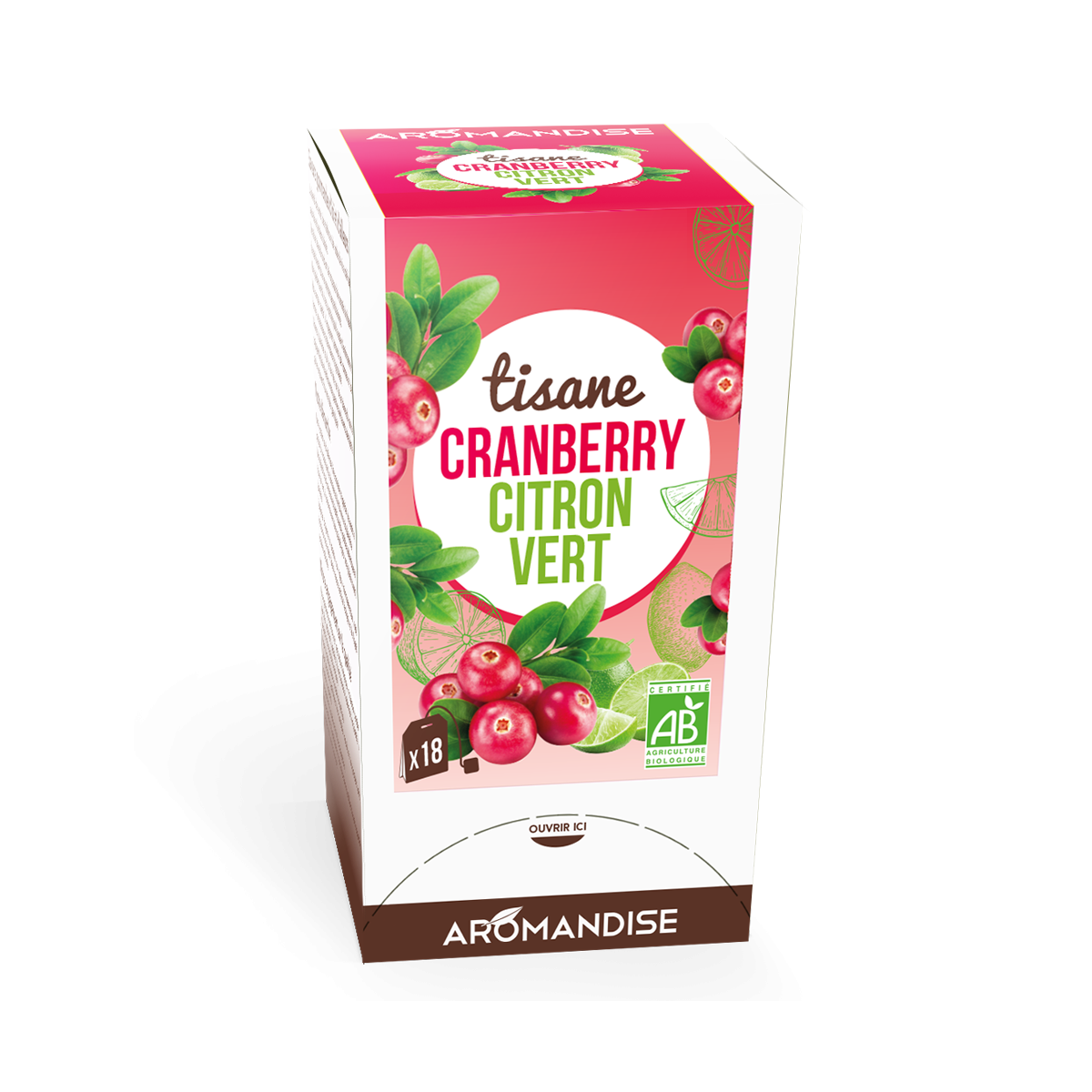 Tisane Cranberry Citron Vert - tisanes gourmandes - packaging