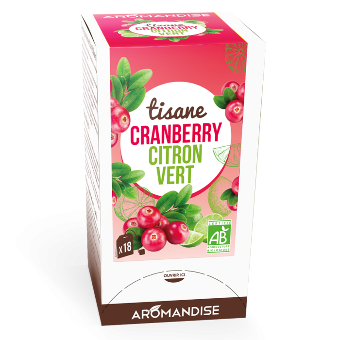 Tisane Cranberry Citron Vert - tisanes gourmandes - packaging