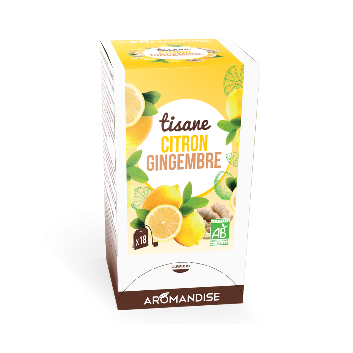 Tisane gingembre citron - tisanes gourmandes - Aromandise - produit av
