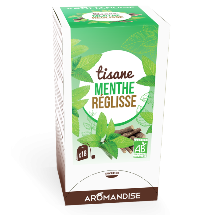 Tisane menthe réglisse - Tisanes gourmandes - Aromandise - produit av